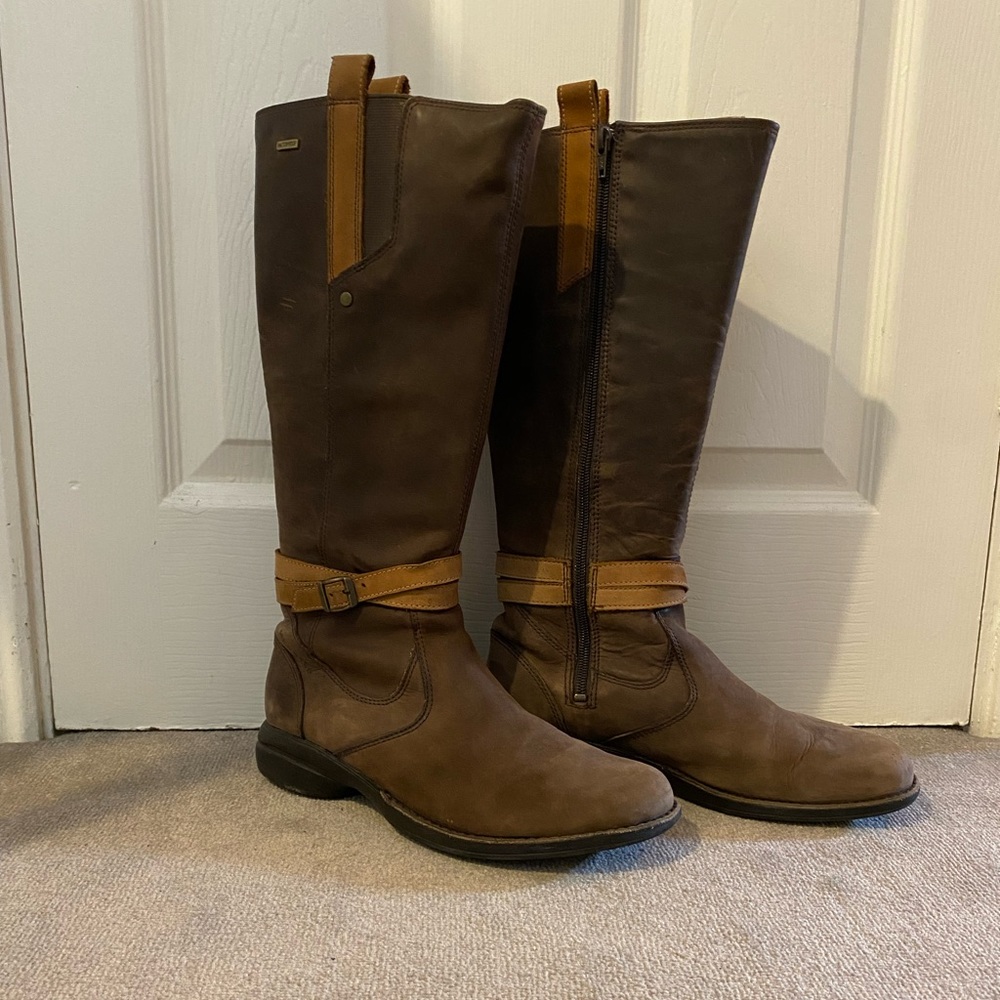 Merrell Tetra Strap Waterproof Brown Leather Boots